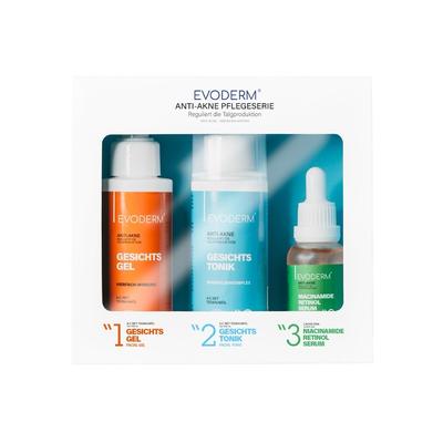 Evoderm Hautpflege Set Gesichtsreinigungsgel, Toner & Niacinamide Retinol Serum Nude Image