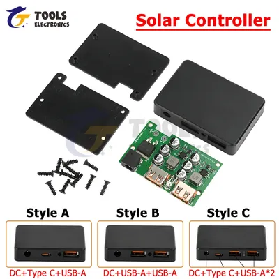 DIY Charger USBA+Type C+DC Solar Controller Solar Panel Regulator QC2.0 3.0 PD2.0 3.0 Quick Charge Solar Charger DIY