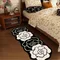 Elegant Camellia Carpet Bedroom Bedside Floor Mat Living Room Bathroom Door Entrance Absorbent Foot Mat Household Non-slip Rugs