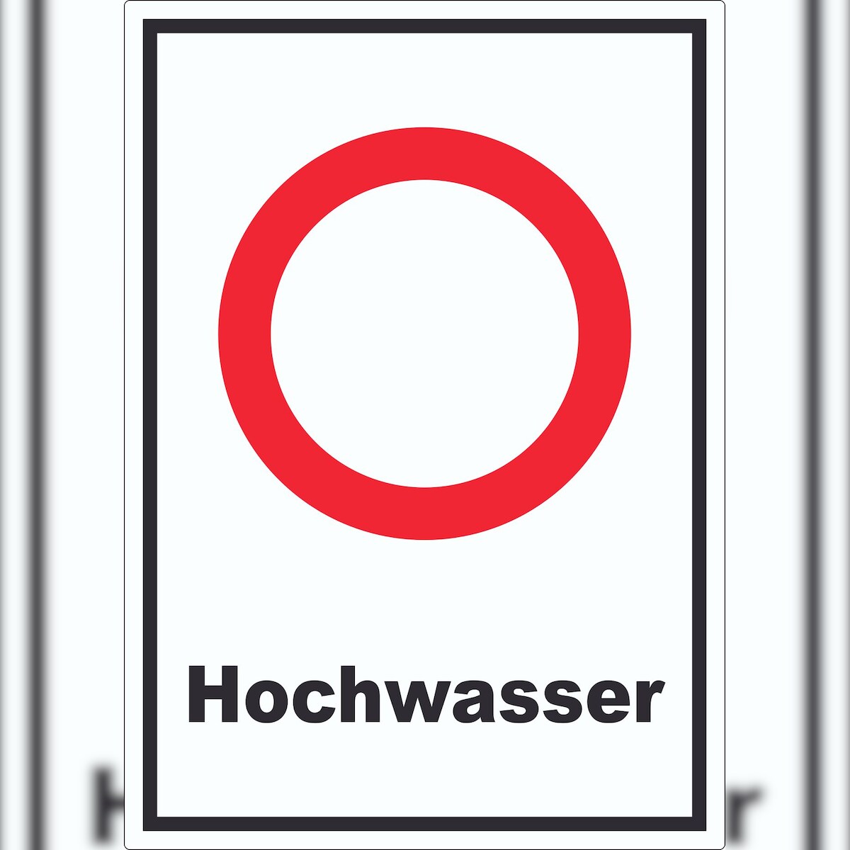 HB-Druck Durchfahrt verboten Hochwasser Aufkleber A8 (52x74mm) Image