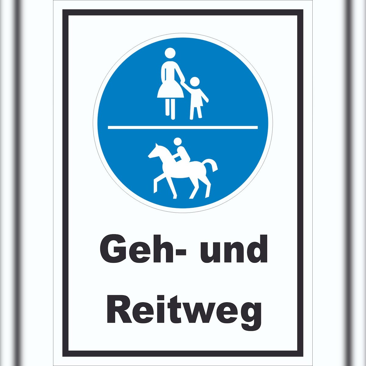 HB-Druck Schild Geh- und Reitweg A4 (210x297mm) Image
