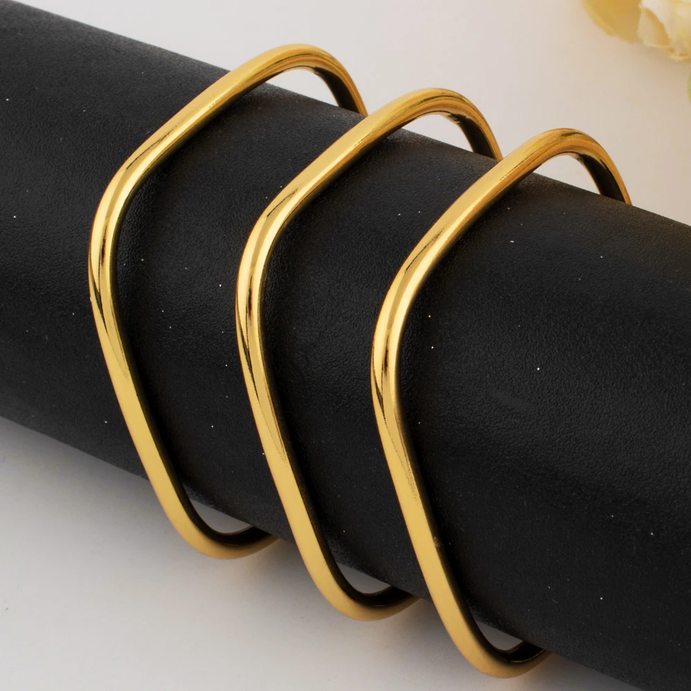 Bracciale placcato oro in acciaio inossidabile 316L Personalità della moda Bracciale semplice punk retrò hip-hop ad alto temperamento