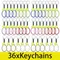 36Pcs Mini Tennis Racket Keychain Key Ring for Lovers Team Keychain Alloy Tennis Backpack Keychains