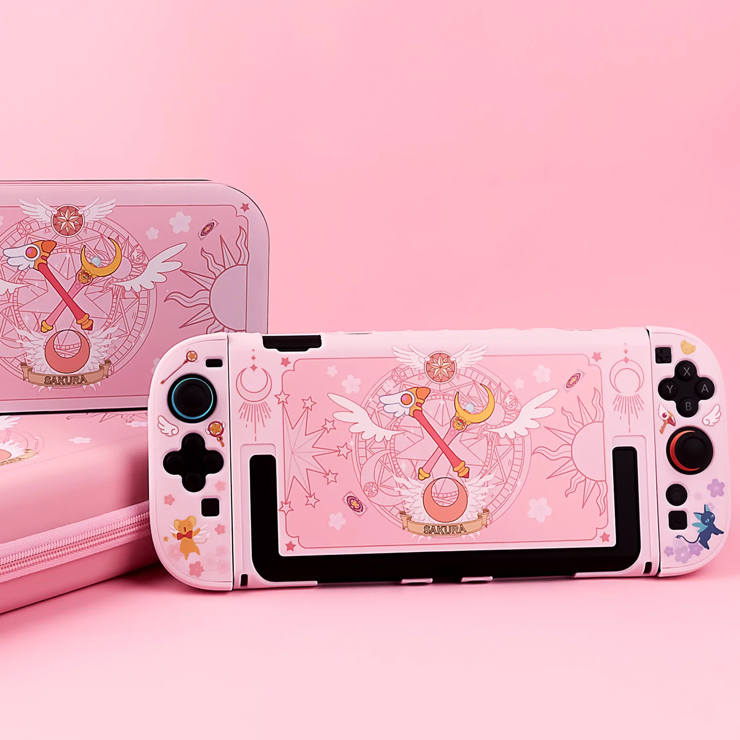 Nintendo Switch 2 Hülle Schutzhülle Rosa Kawaii Anime Dockbare Schutzhülle für Nintendo Switch 2 Controller JoyCon Image