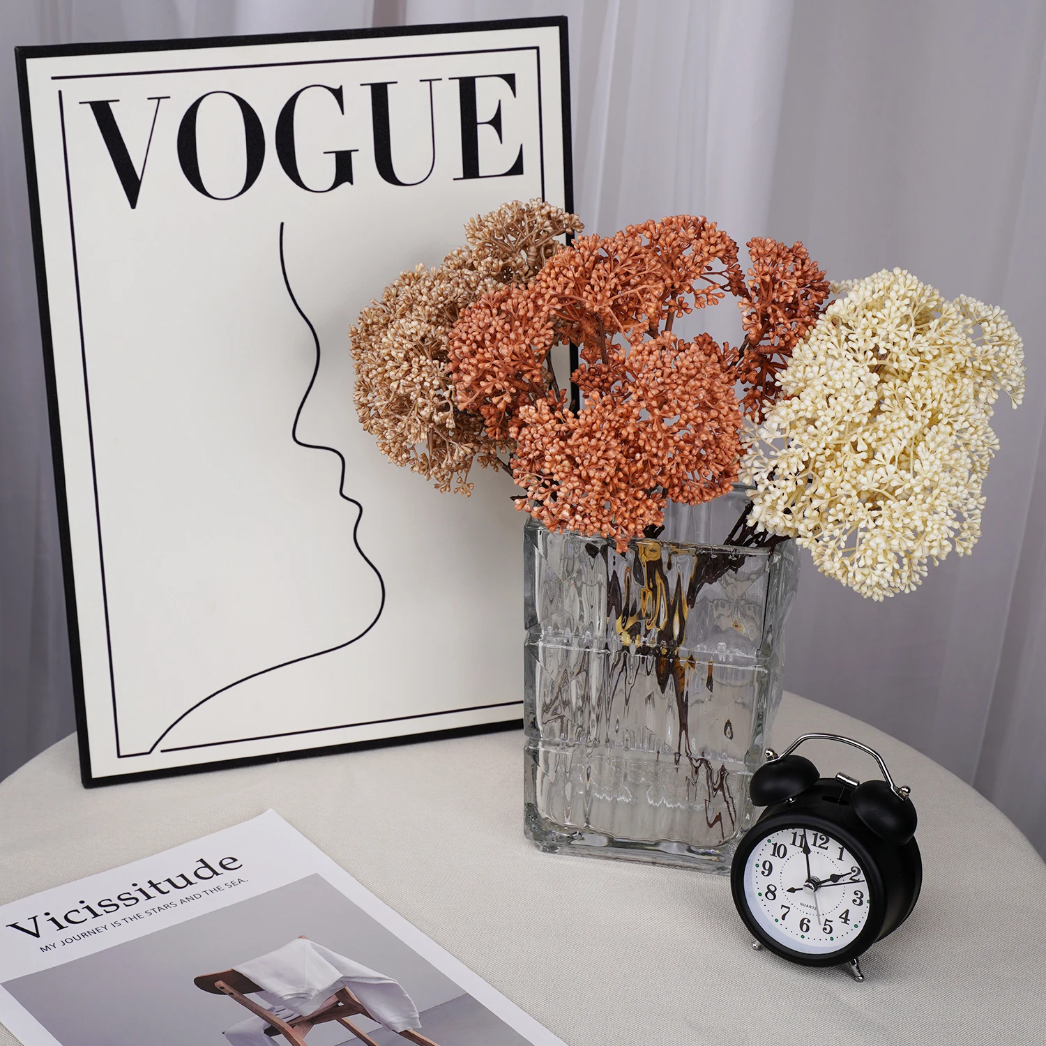 Artificial Flower Artificial Plants Bouquet DIY Flower Arrangement Millet Flower Home Decoration Wedding Party Fake Flowers