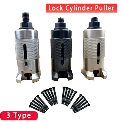 Lock Cylinder Puller Nail Puller Tool and10pcs/Bag Cylinder Puller Screws Cylinder Extractor Set Remover Tool Drill Bit Tools
