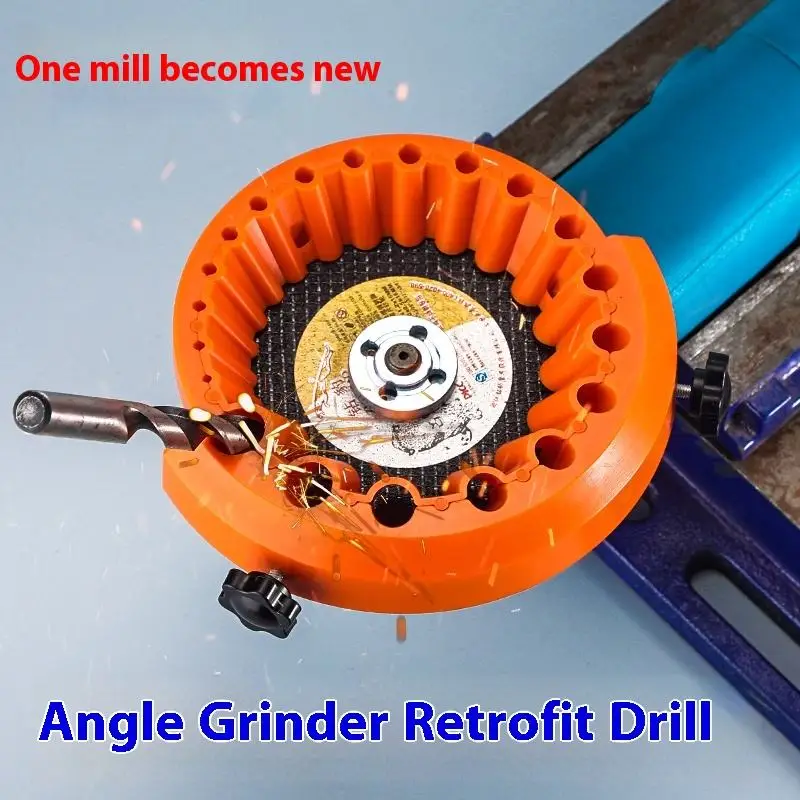 Winkelschleifer-Bohrerschärfer, 2–13 mm, Werkzeug in voller Größe, 20-Loch-Schleifscheibe für alte/Abfallbits, geeignet für 115/125 mm Schleifmaschinen Image