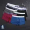 FINETOO 4 pièces/ensemble sous-vêtements pour hommes coton entrejambe intérieur antibactérien confortable respirant taille moyenne sous-vêtements hommes Boxer Shorts