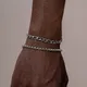 Braccialetti a catena da uomo 2 pezzi/set, bracciale a catena con scatola in acciaio inossidabile da 4 mm, cinturino a maglie a catena Figaro da 5 mm, regalo di gioielli semplice