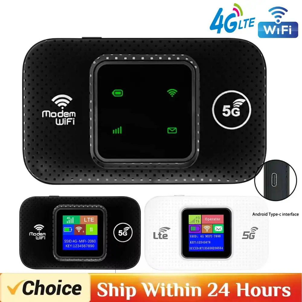 Mobiler 4G-5G-WLAN-6-Hotspot-Router, unterstützt 10 Benutzer mit SIM-Kartensteckplatz, 4G-WLAN-Router, tragbarer WLAN-Hotspot für Zuhause und Reisen Image