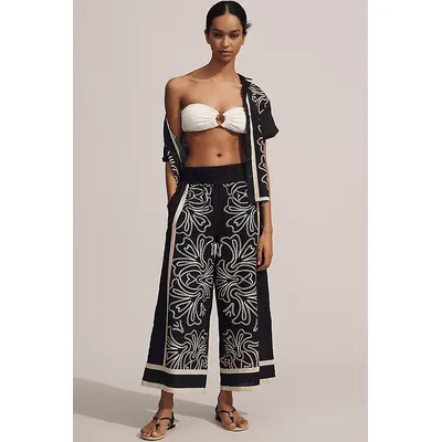 The Somerset Pull-On Trousers: Printed Linen-Cotton Edition