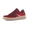 Plateausneaker GABOR "FLORENZ", Damen, Gr. 40, rot (bordeaux), Veloursleder, Glattleder, sportlich, Schuhe, Freizeitschuh, Halbschuh, Schnürschuh in Bequemweite G (= weit)