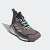 Wanderschuh ADIDAS TERREX "TERREX FREE HIKER 2.0 GORE-TEX", Gr. 40, trace braun, wonder aluminium, carbon, Textil, Synthetik, sportlich, Schuhe, wasserdicht