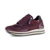 Plateausneaker GABOR "TIURIN", Damen, Gr. 43, rot (bordeaux), Veloursleder, Lackleder, unifarben, sportlich, Schuhe, Schnürschuh, Halbschuh, Komfortschuh Weite H (= sehr weit)