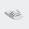 Badesandale ADIDAS SPORTSWEAR "AQUA ADILETTE", Gr. 32, silber (cloud weiß, silber metallic, cloud weiß), Synthetik, sportlich, Schuhe Badelatschen Pantolette