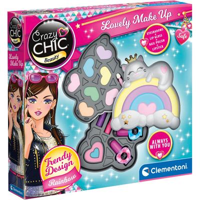 Kreativset CLEMENTONI "Crazy Chic, Regenbogen-Schminkkasten", bunt, Kreativsets, Kinder, Made in Europe