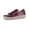 Plateausneaker GABOR, Damen, Gr. 38, rot (bordeaux), Lackleder, glänzend, casual, Schuhe, Freizeitschuh, Halbschuh, Schnürer mit edlen Schmuck-Motiven