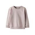 Sweatshirt NAME IT "NMNSELI LS SWE BRU NOOS", Mädchen, Gr. 86, lila (burnished lila), angeraute Sweatware, Obermaterial: 60% Baumwolle, 40% Polyester, unifarben, casual, relaxed fit hüftbedeckend, Rundhals, Langarm Rippbündchen, Sweatshirts