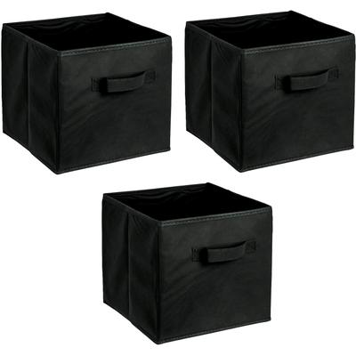 Aufbewahrungsbox ADOB "Faltboxen", schwarz, B:31cm H:31cm T:31cm, Stoff, Aufbewahrungsboxen, Inklusive Haltegriff Image
