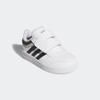 Klettschuh ADIDAS SPORTSWEAR "HOOPS 4.0 KIDS", Gr. 27, schwarz-weiß (cloud weiß, core schwarz, grau two), Synthetik, sportlich, Schuhe, für Kinder