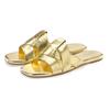 Pantolette LASCANA "Mule, Sommerschuh, offener Schuh, Sandale", Damen, Gr. 39, gold (goldfarben), Obermaterial: 100% Lederimitat. Futter: 100% Lederimitat. Decksohle: 100% Lederimitat. Laufsohle: 100% Synthetik, unifarben, elegant, Schuhe, mit...