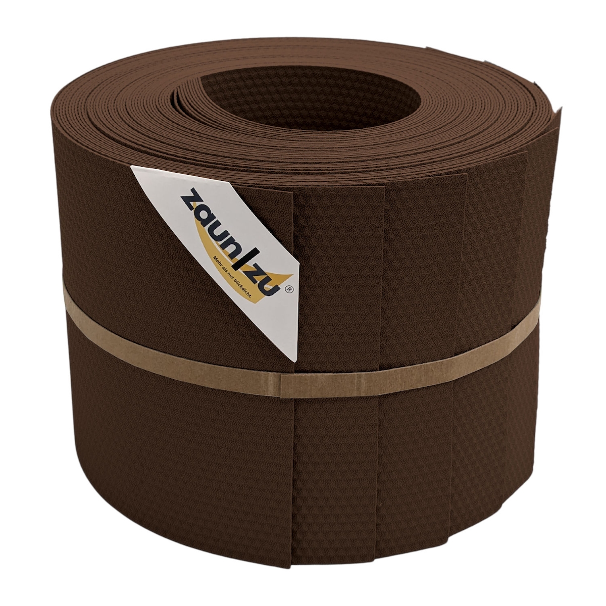 zaun|zu® Sichtschutz Delux-P Einzelstreifen Wabenstruktur Braun 10x 2,55m Image