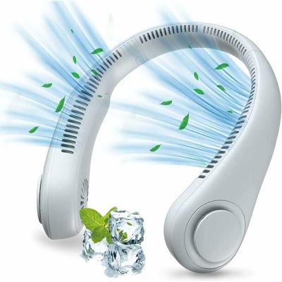KZQ - Tragbarer Nackenventilator, USB-Halsventilator mit 1200-mAh-Akku, freihändiger flügelloser Image