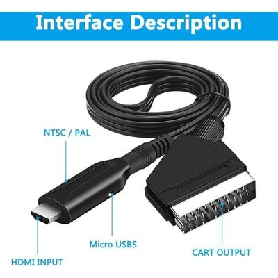 Linghhang - Scart-zu-HDMI-Konverter, Scart-HDMI-Kabel, Scart-zu-HDMI-Adapter, Scart zu hdmi mit Image