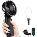 Ventilatore portatile, mini ventilatore pieghevole a 180°, display lcd, ultra silenzioso, 4000 mAh,