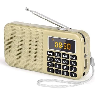 Tragbares Radio, UKW-Radio mit wiederaufladbarem Akku mit großer Kapazität (3000 mAh), unterstützt Image