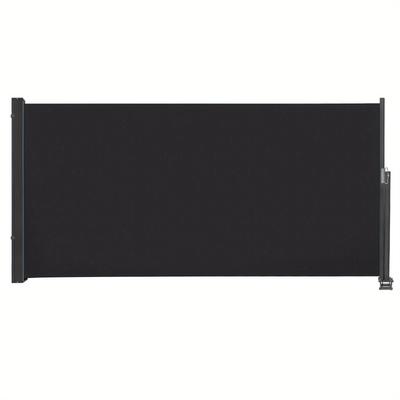 TEMU Side Awning, Extendable Privacy Screen, Sun Protection, Wind Protection Awnings, Water-resistant Polyester Side Blind With Wall Mount Made Of Aluminium For Patio, Balcony, Privacy