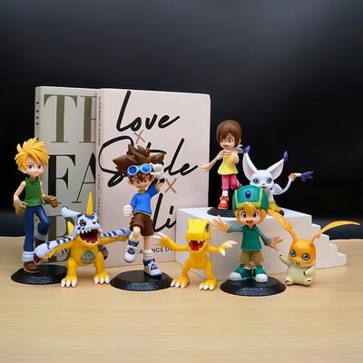 TEMU 12 Classic Anime Action Figures, Pvc Material, Mixed Colors, Suitable For Car Dashboard And Desktop Decoration, Holiday Products Available