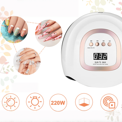 TEMU 220 W Led Uv Lamp Nail Dryer For Nails 57 Led Nail Lamp With 10/30/60/99s Timer Infrared Sensor Curing Lamp For Nails Quick Drying Nail Lamp For Finger/toenail Gel Image