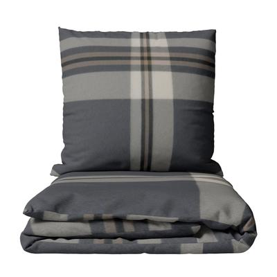 TEMU Beaver Cotton Striped Bedding Set Gray White Striped Modern Pillowcase 80x80 Cm With Zipper Image