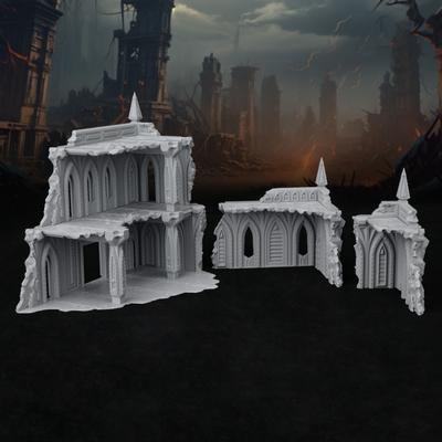 TEMU 28mm Rpg Gothic Ruins Miniature Terrain Set For Fantasy Dnd Role Rlaying Board Games Modular Medieval For Ttrpg Tabletop Battles And Exploration