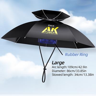 TEMU Yuzhiyuan Ak Series Outdoor Umbrella Hat, , Double-layer Breathable, Heat Dissipation, Foldable And Portable, Suitable For Fishing, Beach, Garden, Camping, Multiple Scenes Image