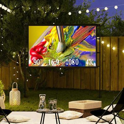 TEMU Projector Screen With Stand, 90 Inches, 16:9 Ratio