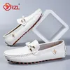 YRZL Weiße Slipper für Herren, lässig, große Größe 48, Slip-on-Schuhe, Herren-Fahrwohnungen, lässige Mokassins, Herren-Turnschuhe, bequeme Herrenschuhe