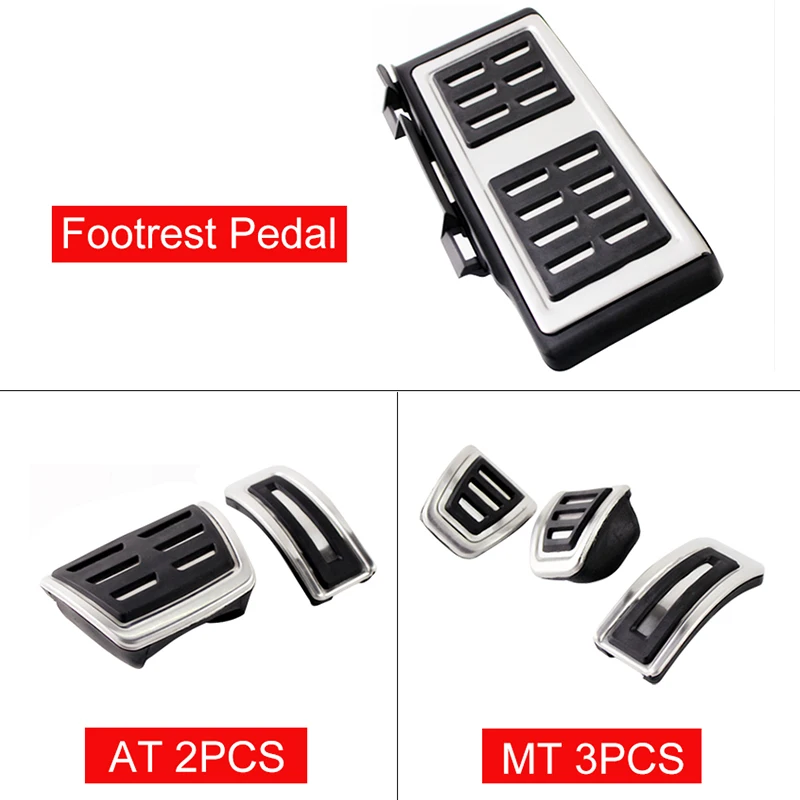 Für Audi A3 8V 2012 ~ 2020 Auto Gaspedal Bremspedal Kupplung Pedal Rest Pedal Direkt Installieren Nicht-slip Fuß Pedale Matte Zubehör Image
