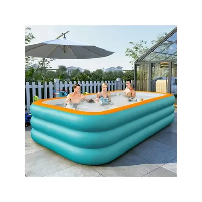1 piece of super large family ocean giant inflatable swimming pool - fast inflation, durable design, perfect for outdoor backyar