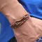 Bracciale con amo da pesca alla moda, braccialetto con corda regolabile a doppio strato, regali per accessori da uomo e donna