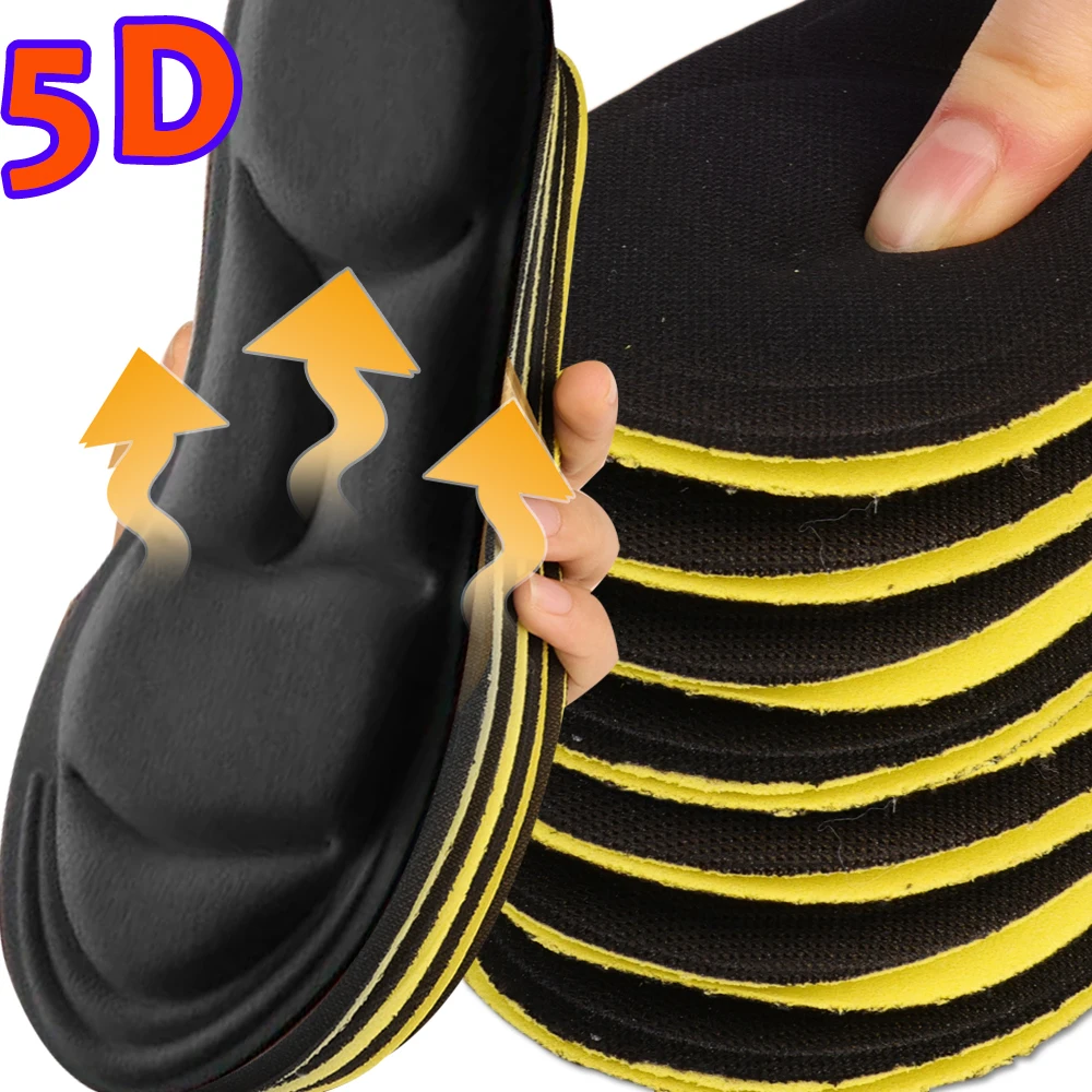 5D Cloud Massage Einlegesohlen Memory Foam Schuhe Pads Einlegesohlen Atmungsaktive Kissen Sport Lauf Einlegesohlen für Füße Orthopädische Einsätze Image