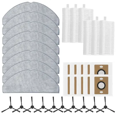 1 Set Pinsel Filter Mopp Tuch Staubbeutel Seite Pinsel Ersatz Für ILIFE A30 Pro Selbst Entleeren Roboter Staubsauger Zubehör Image