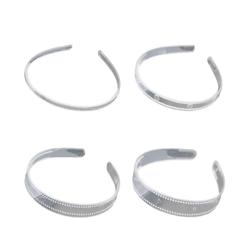 Frauen transparent glatt breit/dünn Stirnband Braut gezahnt Haar Reifen 8mm/12mm/20mm/25mm klar Kunststoff Haarband Party tägliche Kleidung Image