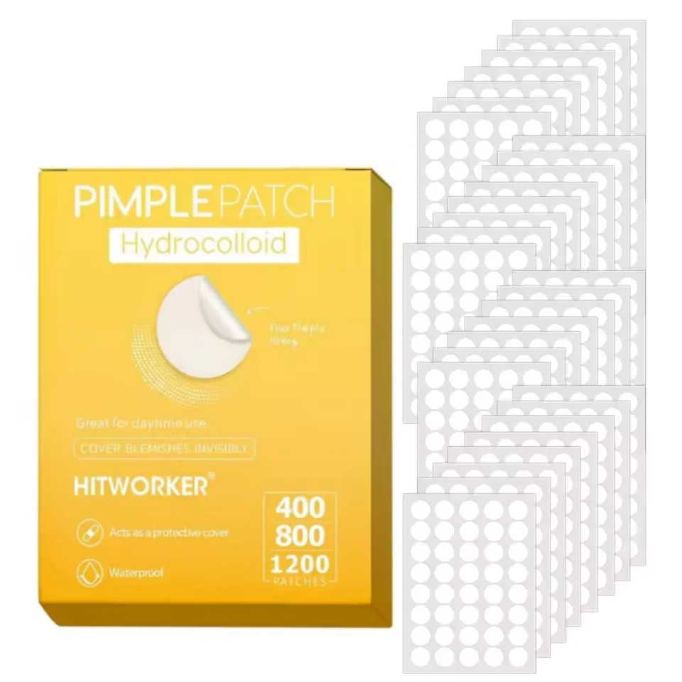 1200/800/400 Stück/Box Hydrokolloid-Akne-Pflaster, alkoholfrei, mildes und nicht reizendes Akne-Pflaster, geeignet für alle Hauttypen Image