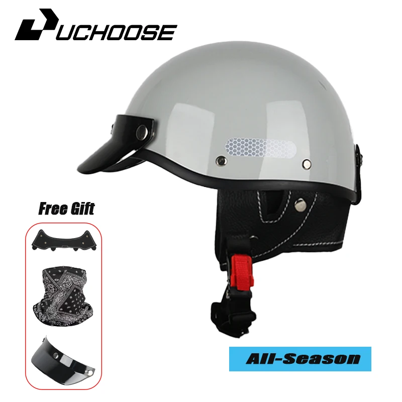 Sommer-Motorrad-Halbhelm für Männer/Frauen – leichter, atmungsaktiver DOT-zugelassener Sonnenschutz-Fahrradhelm zum Reiten Image