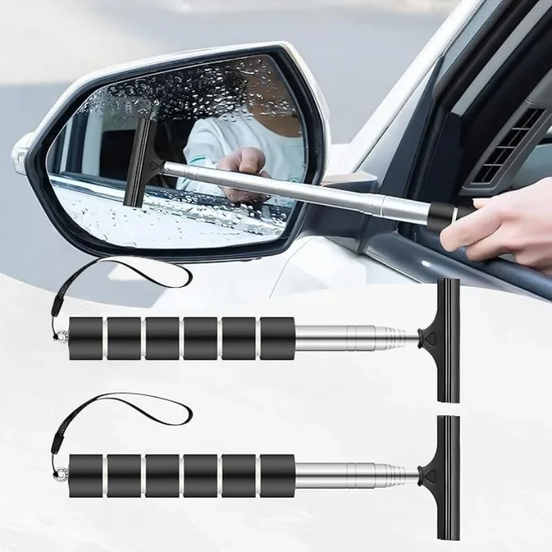1-10PCS Versenkbare Auto Scheibenwischer Werkzeug Tragbare Regen Wasser Entferner für Rückspiegel Glas Reinigung Auto Zubehör Image