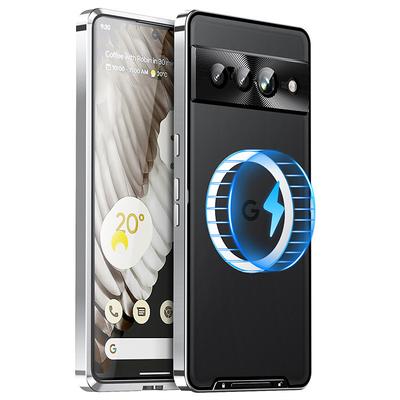 Phone Case For Google Pixel 9 Pro Pixel 9 Pro XL Pixel 8 Pro Pixel 8 Pixel 9 Pixel 7 Pixel 7 Pro Back Cover Magnetic Adsorption Portable Translucent Ultra-thin Solid Colored PC Metal