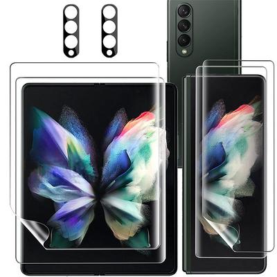[6 Pack] Screen Protector Camera Lens Protector Front and Back Screen Protector For Samsung Galaxy Z Fold 7 Z Fold 6 Z Fold 5 Z Fold 4 Z Fold 3 Tempered Glass TPU Hydrogel 9H Hardness