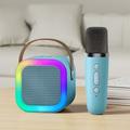 Microfono wireless K12, altoparlante Bluetooth, karaoke, impianto stereo Hi-Fi, luci a LED per feste all'aperto in casa